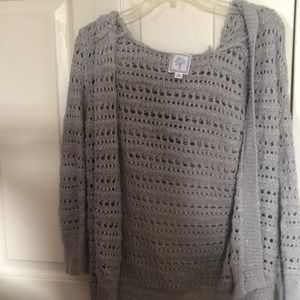 kids gray cardigan with hood